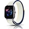 KeeFos 20MM Cinturino per Amazfit Cheetah 2 Pro/T-Rex 3 Pro 44mm/Active 2/2 Square/GTR Mini/GTR 42mm/GTS 4/4 Mini/3/2e/2 Mini/2/Bip 3 Pro, Nylon Cinturino di Ricambio Elasticizzata- lattiginoso
