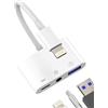 Kefiany Adattatore Lightning Jack Cuffie USB Ricarica (3in1) Per Apple iPhone 14 13 12 11 Pro Cavo OTG Da Tastiera Chiavetta Di 3,5mm Audio Telefono Macchina Fotografica Lettore Schede Mouse A Adapter ip