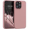 kwmobile Cover per iPhone 13 Pro Custodia - Back Case per Smartphone in Silicone TPU - Protezione Gommata - rosa invernale
