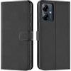 Verco Custodia a portafoglio per Motorola Moto G54 5G, colore nero | Custodia a libro pieghevole, con scomparti per carte di credito, funzione leggio, a portafoglio