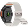 Niboow QuickFit 22mm Nylon Cinturino per Garmin Fenix 8/Fenix E 47mm/Fenix 7 Pro/Fenix 7/Fenix 6/Fenix 6 Pro, Traspirante Elastico Sportivo Cinturini per Garmin Descent G2/Tactix 8 47mm - Bianco