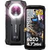 Ulefone Armor Mini 20 Pro Rugged Smartphone 5G, 16GB + 256GB/2TB Telefono Indistruttibile, 50MP + 32MP Fotocamera 6200mAh Batteria Cellulare Antiurto, 4.7'' HD+ Android 14, OTG/NFC/GPS/IP68-Nero