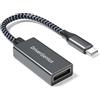 DriverGenius Adattatore 8K USB-C a DisplayPort - 7680 x 4320 USB Type-C a DP 1.4 Monitor Convertitore video, [8K@60Hz / 4K@144Hz, HDR]