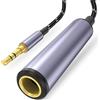 DCNETWORK Adattatore per cuffie da 1/4 a 3,5 mm, TRS 6,35 mm femmina a maschio 3,5 mm adattatore audio stereo per amplificatori, chitarra, pianoforte, dispositivi home theater a telefono, laptop,