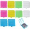 Hawpasy Set 10 Scatole Colorate Porta Batterie AA AAA, Contenitore di Plastica per Batterie Stilo Ministilo, Custodia Compatta da Viaggio per Batterie Ricaricabili, 5 Colori Diversi