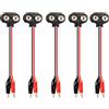 PNGKNYOCN Cavo da 9 V a scatto per batteria a coccodrillo, confezione da 5 cavi a doppio connettore a scatto per batteria da 9 V （15 cm）