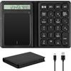 Luckits Tastiera numerica Bluetooth, Wireless Tastierino Numerico con display e touchpad calcolatrice pieghevole contabilità finanziaria sottile tastierino numerico portatile per Desktop Laptop Tablet
