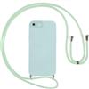 Vauki Cover per iPhone 8/iPhone SE 2020/iPhone 7/SE 2022 con Cordino, Silicone Custodia con Laccio Collana Tracolla, Antiurto Ultra-Sottile Protettiva Cellulare Case per iPhone 8, Blu