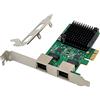 ULANSeN Scheda di rete PCIe RTL8125B 2.5GBase-T a doppia porta 2500/1000/100Mbps PCI Express Gigabit Ethernet Scheda NIC Controller LAN RJ45