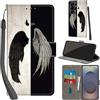 Haninsuze Cover per Samsung Galaxy S25 Ultra, ala | Pelle PU Portafoglio, Porta Carte, Magnetica, Libro, Antiurto Custodia