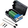 Oiyagai DB15 3+9 D-SUB VGA Femmina 3 Righe 15 Pin Adattatore con Terminali a Vite, Scheda Breakout per Modulo Segnale con Custodia, Senza Saldatura