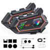 JJXCYH Casco Moto Auricolare, Bluetooth Musica Condivisione Doppia Cancellazione Del Rumore Cuffie Casco Forte Bass/IP67 Impermeabile 1000mAh