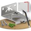 munda.living Fritzbox 5690 pro - Supporto da parete per router in acciaio inox, adatto per Fritzbox 5690 Pro, montaggio a parete Fritzbox con accessori di montaggio, montaggio a parete Fritzbox 5690 Pro