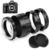 Fotover - Anello per tubo di prolunga macro per fotocamere Nikon AI F con corpo posteriore copriobiettivo