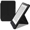 kwmobile Custodia Pieghevole Compatibile con Kobo Clara HD Cover - Cover Magnetica Pelle PU eReader con Stand - nero