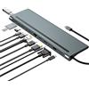BDFFLY Docking Station, 12 in 1 USB C Hub, with 4K 30Hz HDMI,DP,VGA, 100W PD, 4 USB3.0,SD/TF Reader,Ethernet RJ45,3.5mm Audio for HP/MacBook/Dell/Lenovo Laptops.