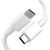 ACOCOBUY Cavo USB Type-C Ricarica Rapida per iPhone 15 Cavo USB C a USB C 1.8M 60W 3A Cavo Tipo C a Tipo C Carica Rapida per Samsung S24/S23/S22/S21, per Pixel 9/8a/7a/6a/6/5/4a, per OnePlus 9 Pro/8T
