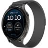 GIOPUEY Cinturini Magnetica Compatibile con Garmin D2 Air X15, Cinturino in Acciaio Inossidabile Intrecciato [Magnetico] - Black