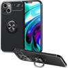 NALIA Custodia Anello per iPhone 14 Plus - Stand 360° & per Supporto Magnetico - GRIP360 (Cover Silicone Opaca) - Marchio Tedesco, Colore:Nero