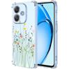 YUXING Cover Trasparente per Oppo A40 4G / A40m / A60 5G - Custodia Protettiva Sottile in TPU Morbido Antiurto con Carino Motivo Disegno Cool (Flower Bush)