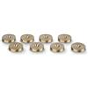 PrecisionGeek Ammortizzatore di vibrazioni per altoparlanti, diametro 20 mm, forma sottile con scanalature laterali decorative per supporto HiFi, armadi, soundbar (ottone, diametro 20 mm, confezione