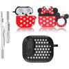 LEWOTE Custodia protettiva 3 in 1 compatibile con Apple AirPods 3 in 1 con kit di pulizia e portachiavi (Minnie)