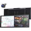 Krunia Schermo per auto 10.26 per Netflix e YouTube, carplay per auto Portatile 60FPS Wireless per Apple CarPlay & Android Auto, Retrocam 1080P, OTA, Dual Bluetooth, Controllo Vocale, Navigazione