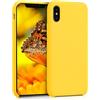 kwmobile Cover per Apple iPhone X Custodia - Back Case per Smartphone in Silicone TPU - Protezione Gommata - giallo radiante
