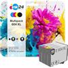 ink 24 Smart Drucken Ink24 604 Inchiostro Ananas Multipack 4 colori Standard, XP-2200 XP-2205 XP-3200 XP-4205 WF2910DWF WF2930DWF WF2950DWF