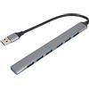 Elprico Hub USB C, 7 in 1 USB C a USB Hub adattatore multport, 1 porte USB 3.0 6 porte USB 2.0 docking station USB per flash drive USB mouse wireless tastiera laptop PC