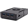 KKSB Cases KKSB LattePanda 3 Delta Case | LattePanda 3 Delta Case in alluminio nero | Supporta 8 antenne SMA