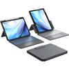 CHESONA Custodia per iPad Air da 13 pollici, con tastiera, BackStand Rugged per iPad Pro 12.9, tastiera con touchpad, protezione da 10 m, formato alto/paesaggio, supporto regolabile da 15° a 180°,