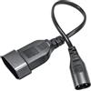 Powice Cavo di prolunga da IEC320 C8 a CEE 7/16R, cavo di alimentazione da 25 cm, spina europea a presa europea, cavo adattatore di prolunga per dispositivi con attacco C8