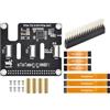 Waveshare PCIe a 2-CH PCIe HAT per Raspberry Pi 5, 2 Canali PCIe FFC Adattatore Collegamento PI5 Tramite Cavo 16PIN, Espansione dei Connettori PCIe FFC a 2 Canali, Facile Impilamento di più PCIe HAT
