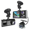 Shkalacar Dash Cam anteriore e posteriore all'interno, 3 telecamere 1080P + 720P + 480p Specchietto retrovisore per auto Videocamera per registrazione video per auto Videocamera per visione notturna