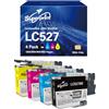 Superprint LC527 - Cartucce multipack compatibili con Brother LC527 LC527VAL per stampanti MFC-J4350DW MFC-J4550DW (standard, BK/C/M/Y)
