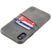 Dockem Exec M2 Cover Portafoglio per iPhone XR: Custodia Sottile Porta Carte di Credito con Piastra Metallica Integrata per Supporto Magnetico: Serie M [Griggio]