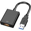 Azuxreza Adattatore USB 3.0/2.0 a HDMI Cavo Multi-Display Video Converter- PC Laptop Windows XP 7/8/8.1/10, desktop, monitor, proiettore, HDTV