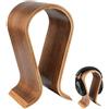 Linkidea Omega, supporto per cuffie, in legno, con finitura in noce