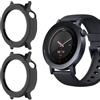 Yenwen Custodia per Nothing CMF Watch 3 Pro Cover, 2 Pezzi HD Anti-Graffio Case, Schermo Vetro Temperato, Silicone TPU Custodia Antiurto Protettiva - Nero