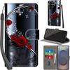 Haninsuze Cover per Samsung Galaxy S25 Ultra, farfalla rosa | Pelle PU Portafoglio, Porta Carte, Magnetica, Libro, Antiurto Custodia