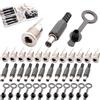 RUNCCI-YUN 12PCS 5.5 mmx2.1 mm Connettori DC a Pannello Jack,Alimentazione DC Presa,Per Connettore Femmina da Pannello CCTV Home Security Surveillance Camera