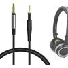 GEEKRIA Apollo laptop cavo per AKG K430 K450 K451 K452 Q460 K480, JBL J55 J55 A J55I J88 J88 A J88I cuffie e più/intrecciato groviglio-free Premium ricambio per cuffie audio Cord (nero 0,6 m)