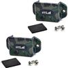 HYS Supporto radio in auto, compatibile con Motorola Baofeng Yaesu Midland, ogni walkie talkie con clip posteriore (2 pezzi, verde)