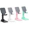 Generic Supporto per telefono regolabile per scrivania, supporto pieghevole per dispositivi mobili, supporto per telefono regolabile in altezza (nero)