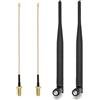JiangZShangM 4PCS Antenna Omni-Directionale 868MHz con Antenna SMA, 2 Pezzi Antenna a Dipolo 3dBi Nera, per Sviluppatori, Maker e Utilizzatori IoT in Smart Home, Industria e Applicazioni Wireless Outdoor