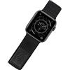 Tefeca Serie Fortitude - Cinturino per Apple Watch/Apple Watch Ultra, compatibile con Apple Watch (49/45/44/42 mm S/M, larghezza standard, in tela, colore: nero)