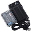 DSTE BLM-1 Li-ion Batteria (2-Pacco) e Caricabatterie USB Compatibile per Olympus EVOLT E-300, E-330, E-500, E-510, C-5060, C-7070, C-8080, E-1, E-3, E-30, E-520