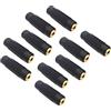 Alnicov 10PCS Jack stereo da 3,5 mm a jack stereo da 3,5 mm Connettori adattatore Accoppiatore stereo da femmina a femmina