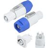 YACSEJAO 3 Pin AC Powercon Connettori YACSEJAO 2Pack 250V 20A Nac3mpa Blocco PowerCon Neutrik Connettori per palco Luce LED Schermo Bianco Connettore (USCITA)